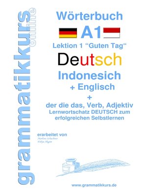 cover image of Wörterbuch Deutsch--Indonesisch--Englisch